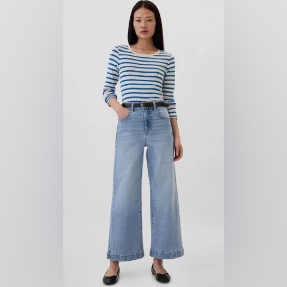 GAP High Rise Wide-Leg Crop Denim